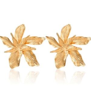 Gold Floral Earrings